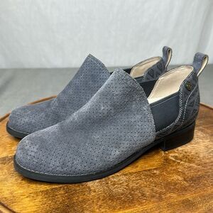 Spenco Shoes Wm 7.5 B Wolfridge Gray Suede Shootie Bootie Slip On Loafer